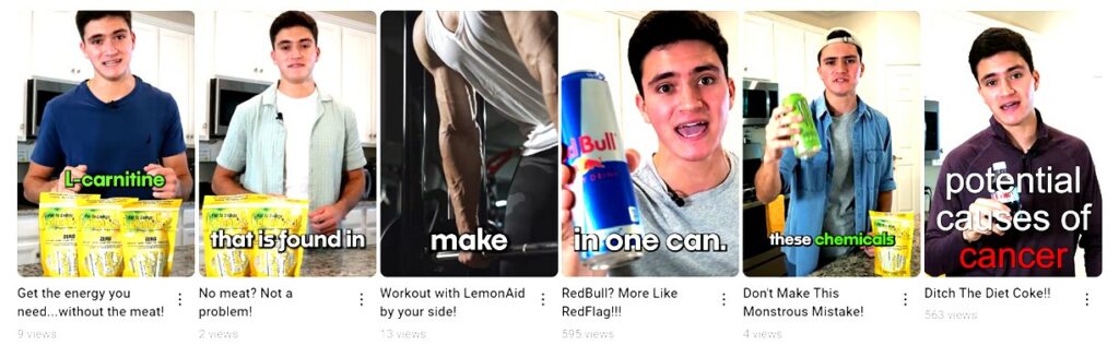 Image of the Best Drinks for Energy youtube shors, starring Ricardo